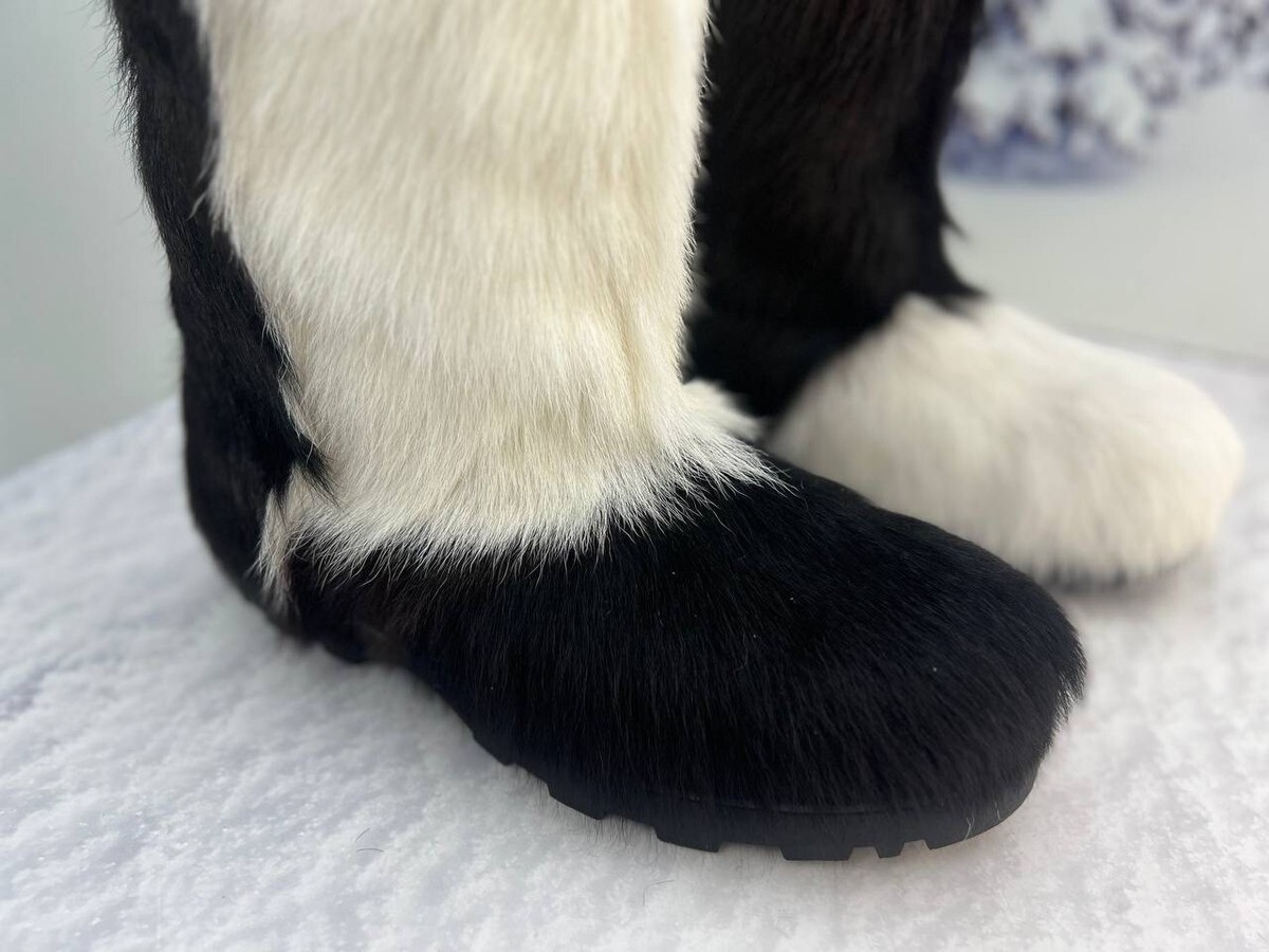 Bottes D'hiver Hommes LITVIN Fourrure Chèvre - Taille 42 EU (9 US) - Marron, Mukluks Neufs