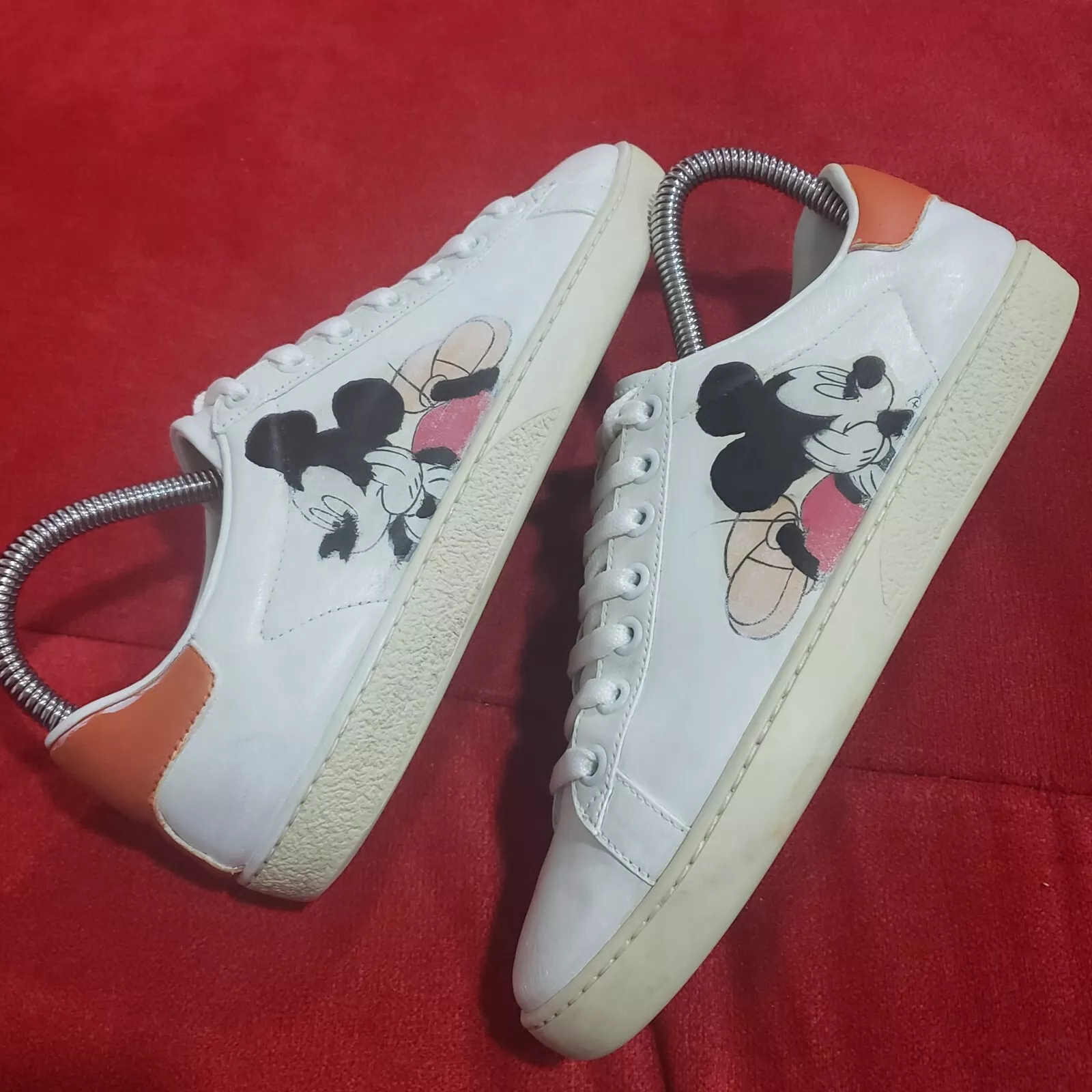 Baskets femme GUCCI x Disney 602129 cuir blanc Mickey Mouse Ace taille 36 EU