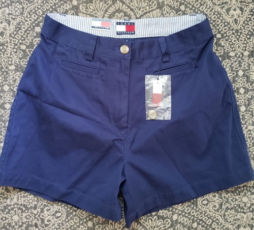 Vtg Tommy Hilfiger Shorts Chino Women's 8 Blue New Nwt