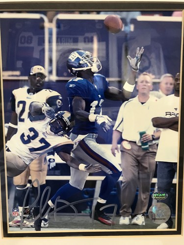 Plaxico Burress Signed 8 X 10 Color Photo Matted and Framed with COA - Picture 2 of 9