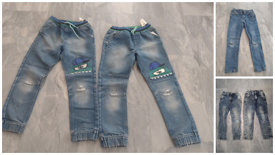 5x Kinder Jeans Jeanshosen Gr. 122 Topolino Kiki&Koko Zwillinge Set Löcher Knie