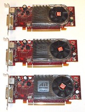  Lot of 3 Dell AMD Radeon HD 2400 XT Low Profile Video Cards Used 0CP309