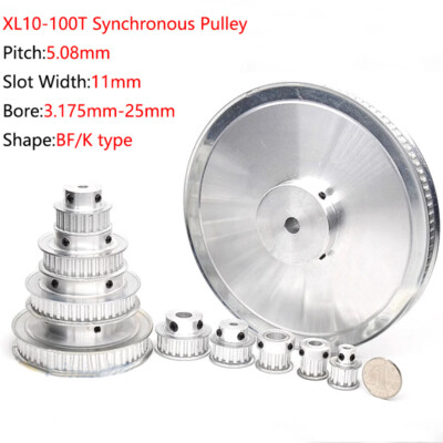 XL Synchronous Pulley Bore 3.175mm-20mm for Width 10mm Timing Belt 10-100T Gear