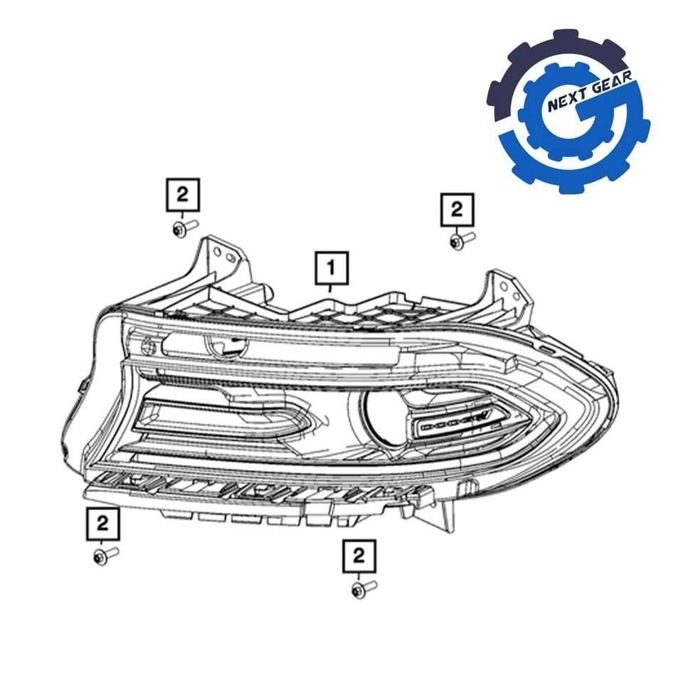 Nuevo conjunto de faros LED izquierdos Mopar OEM para Dodge Charger 2023 68570305AB Foto 4 de 4