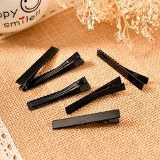 50 100pc 3.2 7.5cm Black Hair Clips DIY Accessories for Bows Handwork
