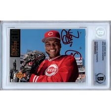 Reggie Sanders Signed 1994 Upper Deck #222 Beckett BAS Cincinnati Reds Auto