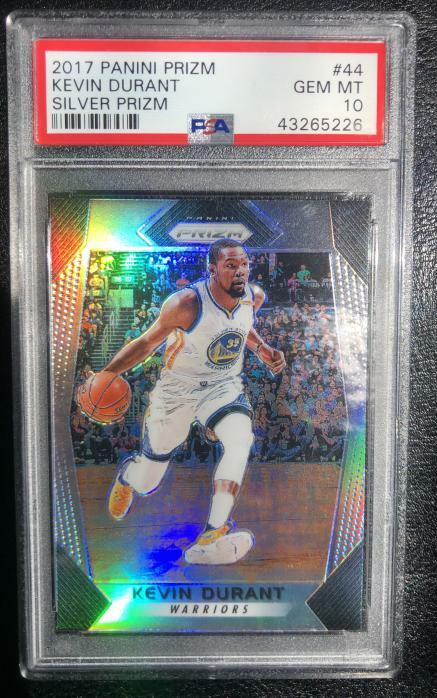 2017-18 Kevin Durant PRIZM SILVER PSA 10 2nd Year Warriors
