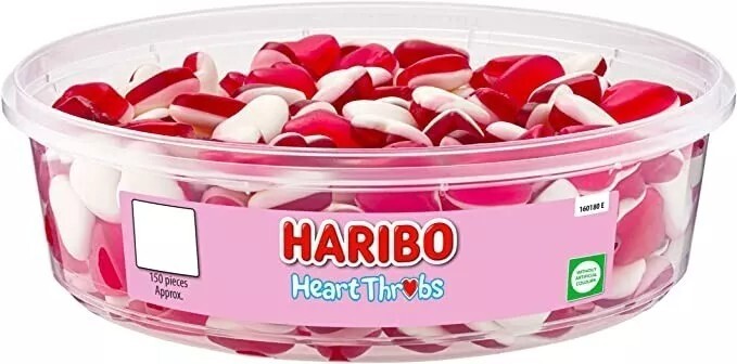 Haribo Heart Throbs Tub Pick N Mix Sweets 480g
