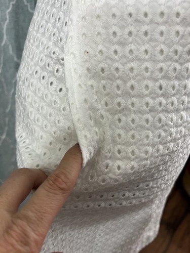 Theory Struno Eyelet White Dress - Size 8 - Picture 5 of 10