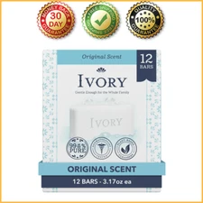 Ivory Bar Soap, Original Scent, 12 Count, 3.17 oz