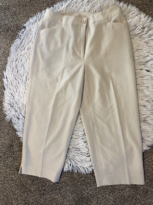 EP pro womans Capri Golf Pants Tan Khaki breathable with Pockets