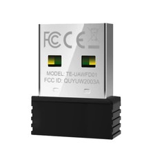 TEC USB WiFi Adapter for PC Wireless Network Desktop/Laptop Black