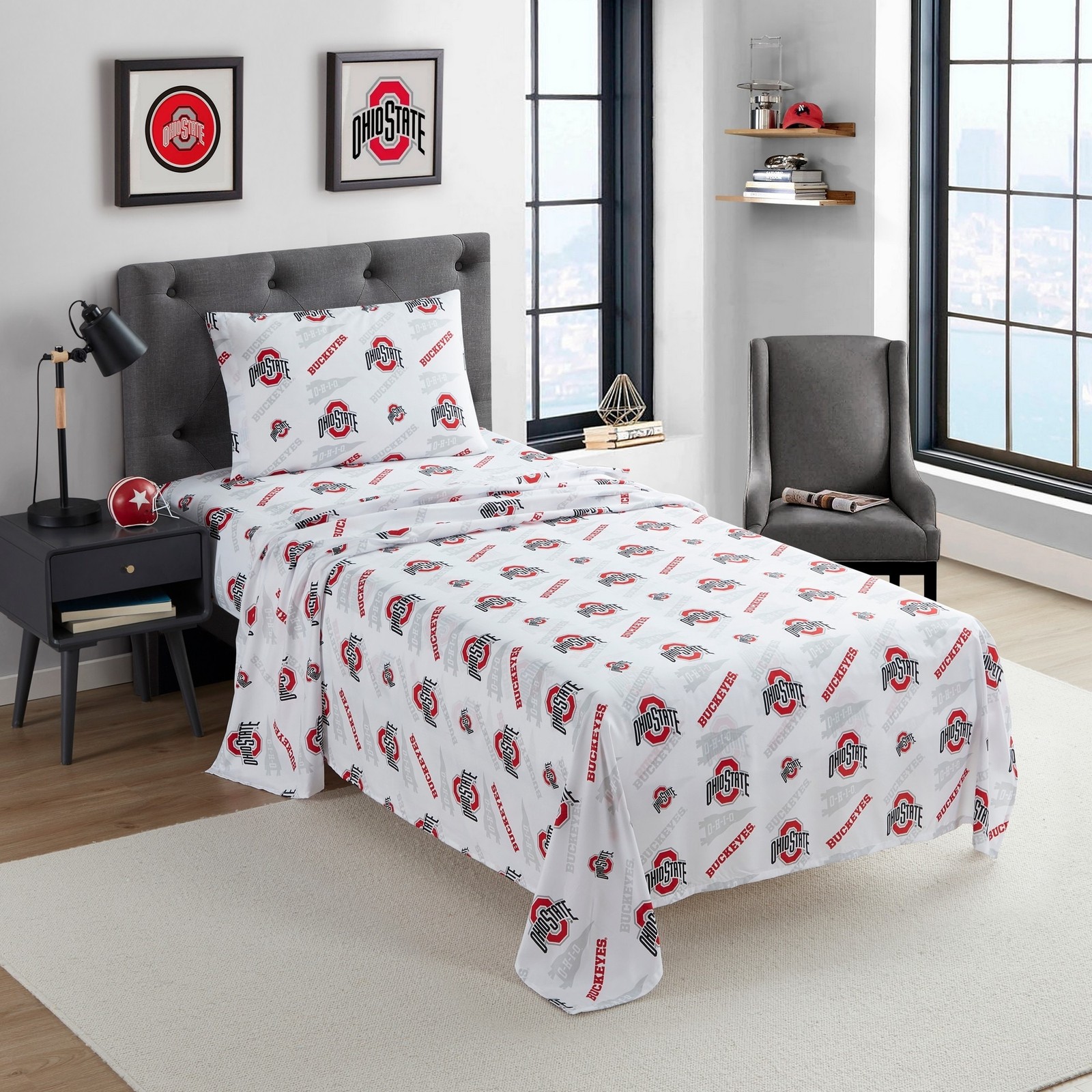 NCAA Licensed Ohio State Buckeyes Team Bedding Sheet Set