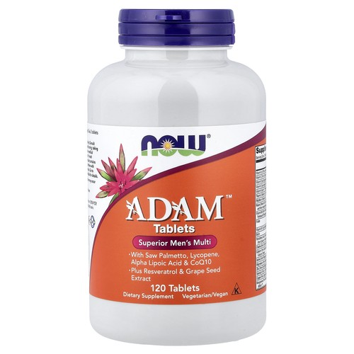 Now Foods ADAM Superior Men s Multi 120 Tablets GMP Quality Assured, Vegan,
