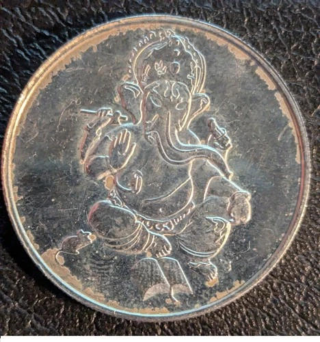 1 oz Silver round 999 / Sigma Metalytics verified / Ganesh/Good luck