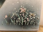 Vintage 90s Impasto Multi Media Fan Painting Signed Pastel Asian Inspired 16x12 — photo 7