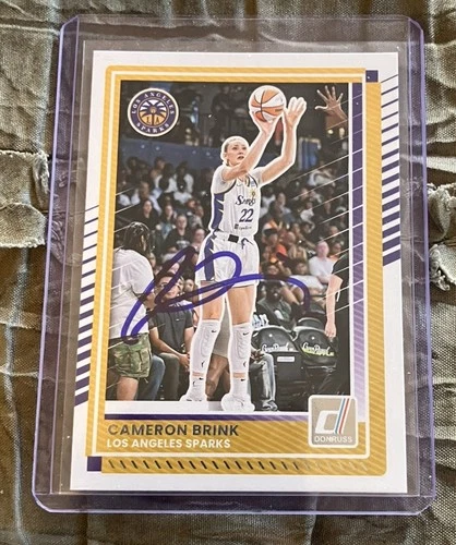 CAMERON BRINK Los Angeles Sparks WNBA Basketball SIGNED Card 2025 Panini