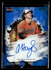 2024 Topps Finest Blue Refractor Austin Hays Auto /99 Baltimore Orioles #FA-AH