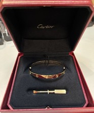 Cartier Love 6.1mm 18k Yellow Gold Size 18 Ba...