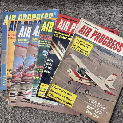 Vintage Air Progress Aviation Magazine Lot Of 7 1962-1967