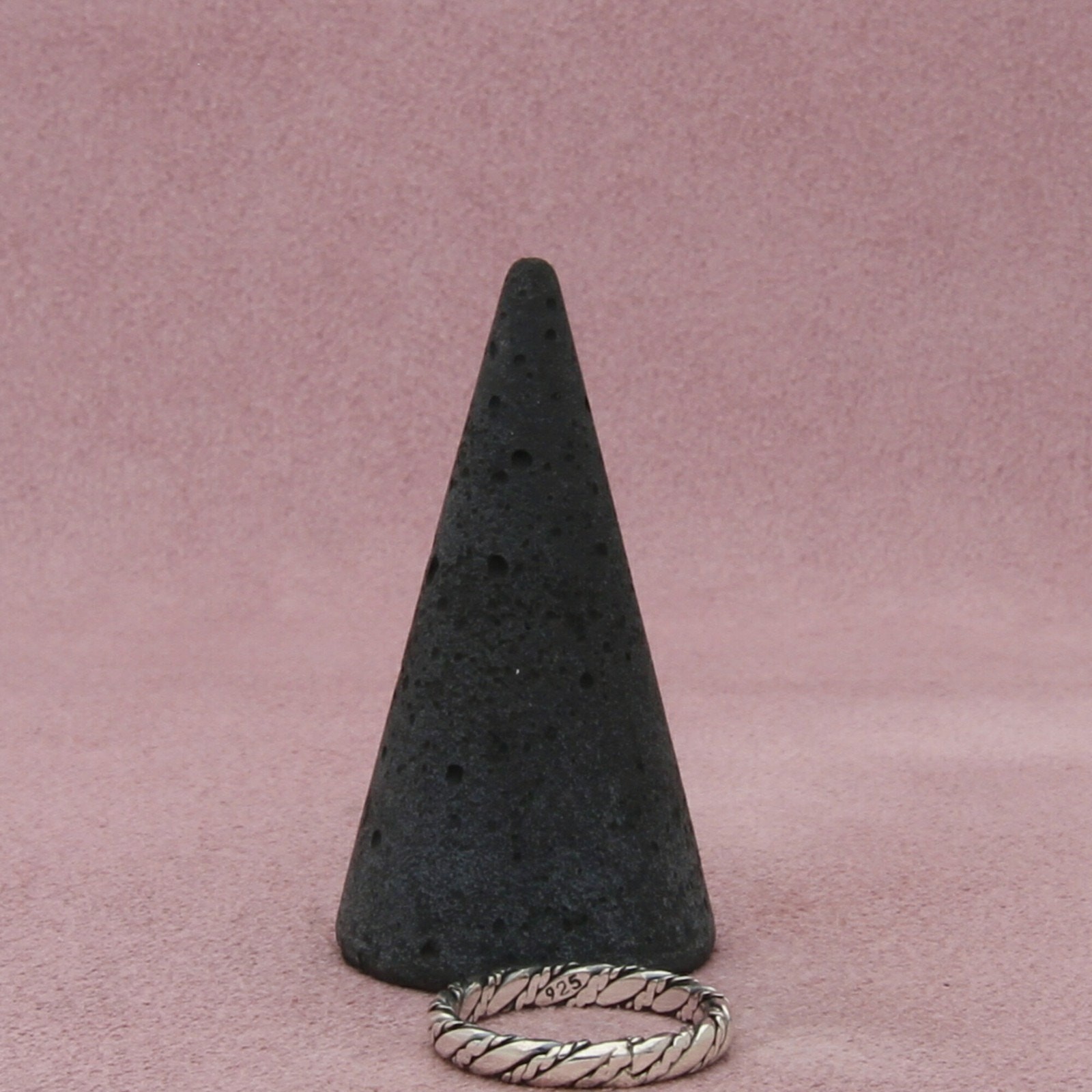 sterling silver twisted stack band ring size 5.75 - image 3