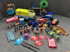 MIXED LOT PAW PATROL VEHICLES ACTION FIGURES 37 PCS JUNGLE RESCUE TESTED WORKS