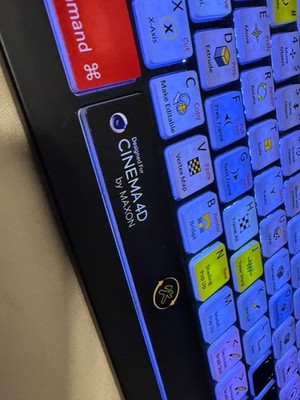 Editor's Keys Backlit Cinema 4D Keyboard for Maxon C4D Shortcuts FOR MAC OR PC