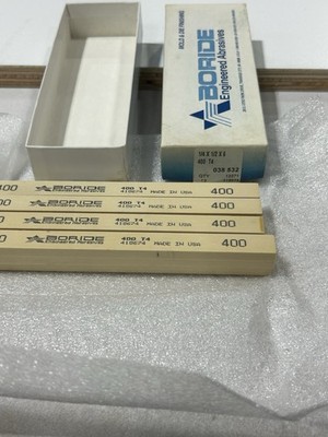 12 Boride Polishing Sharpening Stones 1/4  X  1/2  6  400 Grit