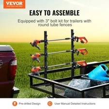 VEVOR Trimmer Rack, 3 Place Weeder Trimmer Rack, Trim Holder Trailer Rack with Z