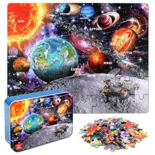Puzzles for Kids Ages 4-6, 60 Piece Puzzles for Kids Ages 3-5 in Metal Box