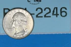 1945 BU 25C WASHINGTON SILVER QUARTER EARLY US TYPE COIN RAW-2246