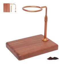 Pour Over Coffee Maker with Adjustable Stand & Wooden Base Dripper Stand for ...