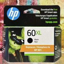 HP 60 XL Black Original Ink Cartridge Genuine CC641WN Print Office Sealed New