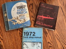 Vintage Lot Of 3 1967 Ford Truck Parts Catalog 1972 1973 Truck Shop Manual