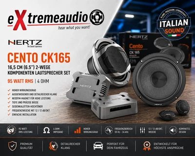 Hertz Cento CK165 16,5 cm 2 vías sistema compuesto altavoces, 95 WRMS, 4 ohmios - Imagen 1 de 4
