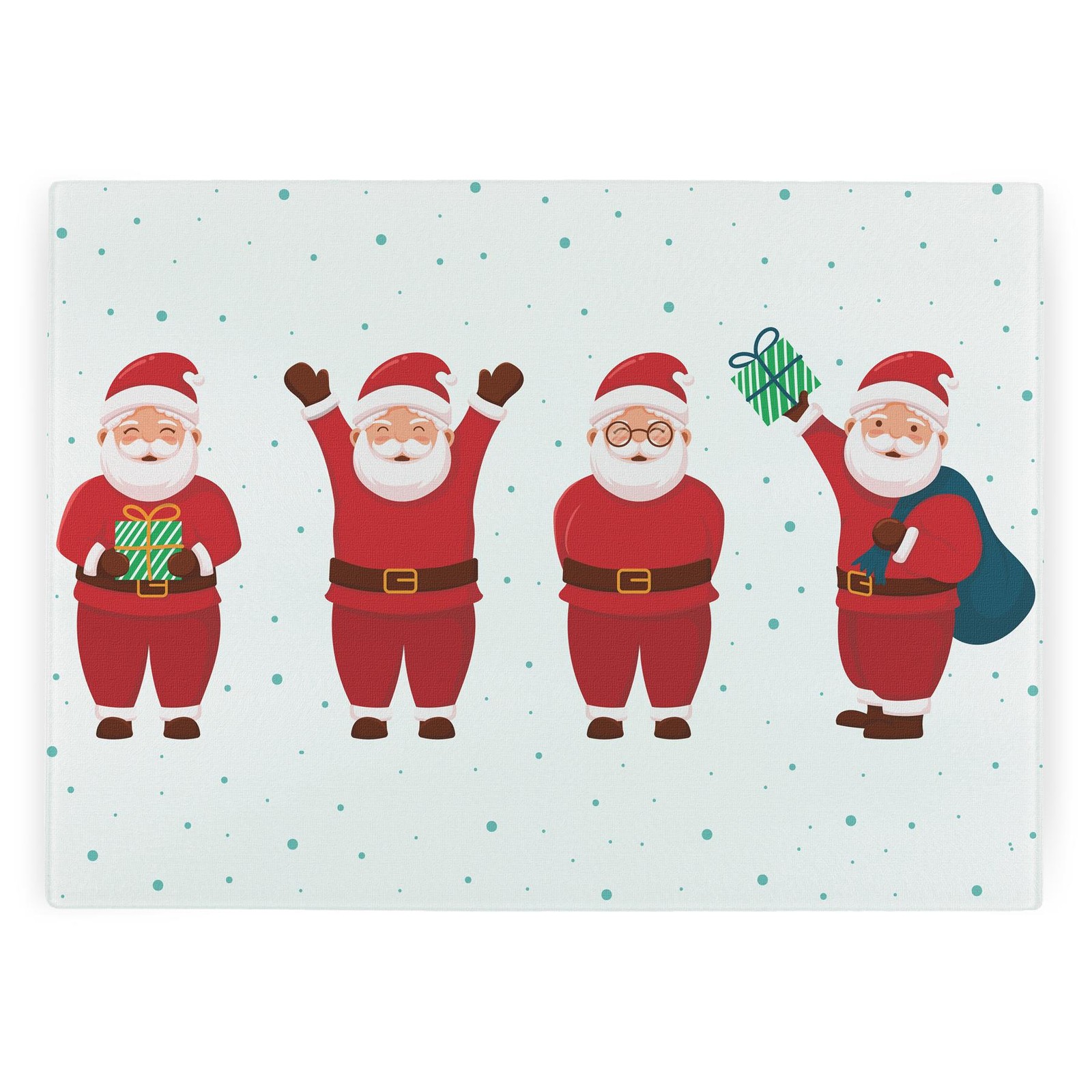 Christmas Large Worktop Protector- Novelty Santas Kitchen Gift Chopping Board