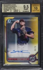 2022 Bowman Chrome Brady House Yellow Refractor Auto /75 BGS 9.5 Nationals