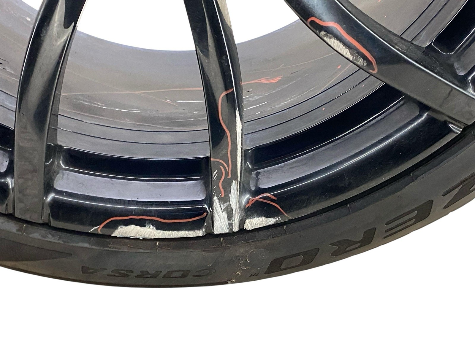 2024 MCLAREN ARTURA (B) 20x10.5 REAR WHEEL RIM ET49 *CURB RASH W/295/35ZR20 TIRE