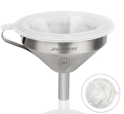 13cm Trichter aus Edelstahl und 200 Mesh Filter Jam Straining Set Multipurpose