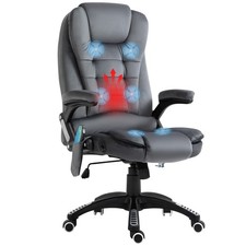 Image of Vinsetto Office Chair with Heating Massage Points Relaxing Reclining, Grey