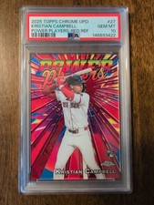 2025 Topps Chrome Update - Power Players Kristian Campbell Red 5/5 PSA 10 (RC)