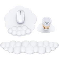 Cloud Mouse Pad with Wrist Rest, Cloud Keyboard Wrist Rest, Mouse Pad Wrist S...