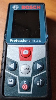 BOSCH PROFESSIONAL GLM42 LASER MEASURE HANDHELD POCKET SIZE TESTED & WORKS