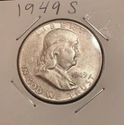 1949-S Franklin Half Dollar 50C San Francisco 90% Silver US Coin