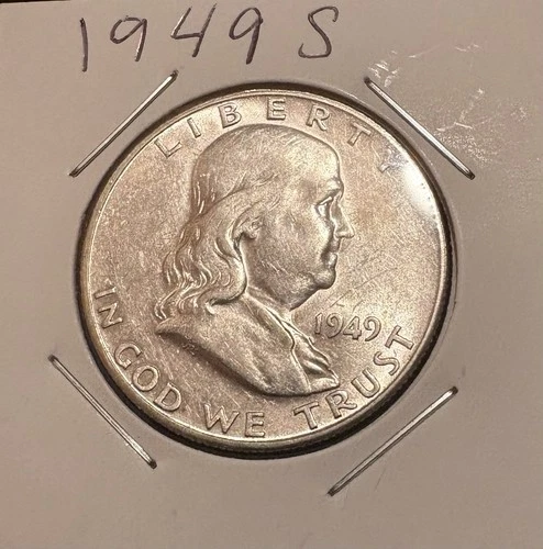 1949-S Franklin Half Dollar 50C San Francisco 90% Silver US Coin