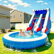 24x13FT Commercial PVC Inflatable Water Slide For Kids Adults Outdoor Backyard