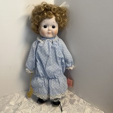 Vtg Brinns Musical Edition 1986 Porcelain Doll “pretty Girl Is Like Melody” Blue