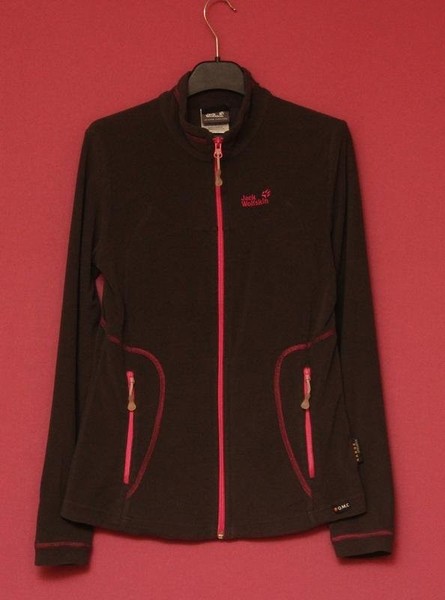 Women Jack Wolfskin Jacket Grey Microfleece 40 / L