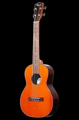 Ohana TK-50G All Solid Cedar & Rosewood Gloss Finish Tenor Ukulele + Bag - Blem