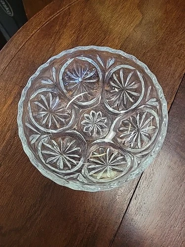 Vtg Anchor Hocking Clear Dessert/Berry Bowl Star Medallion Replacement Bowl 4.5”